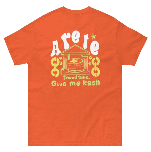 CAMISETA ARETE, GIVE ME KASH - NARANJA || SPRING23