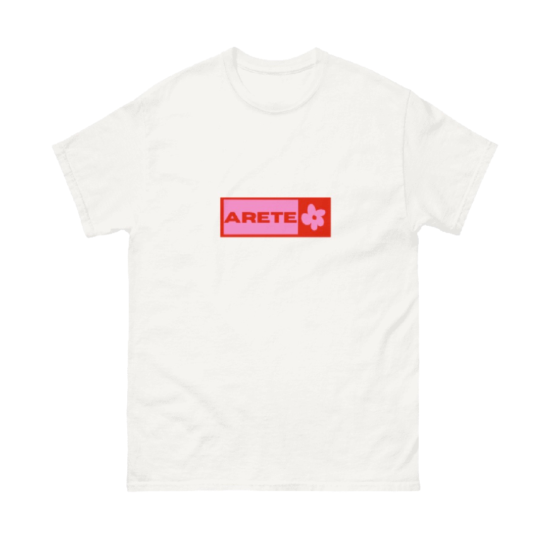 CAMISETA ARETE, BOX LOGO - BLANCO || SPRING24