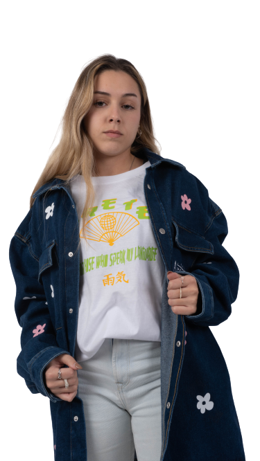 CHAQUETA ARETE, DENIM FLOWER || SPRING23