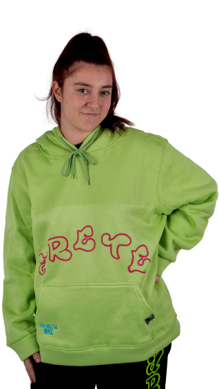 SUDADERA ARETE, PINK GRAFFITI - VERDE || SPRING23