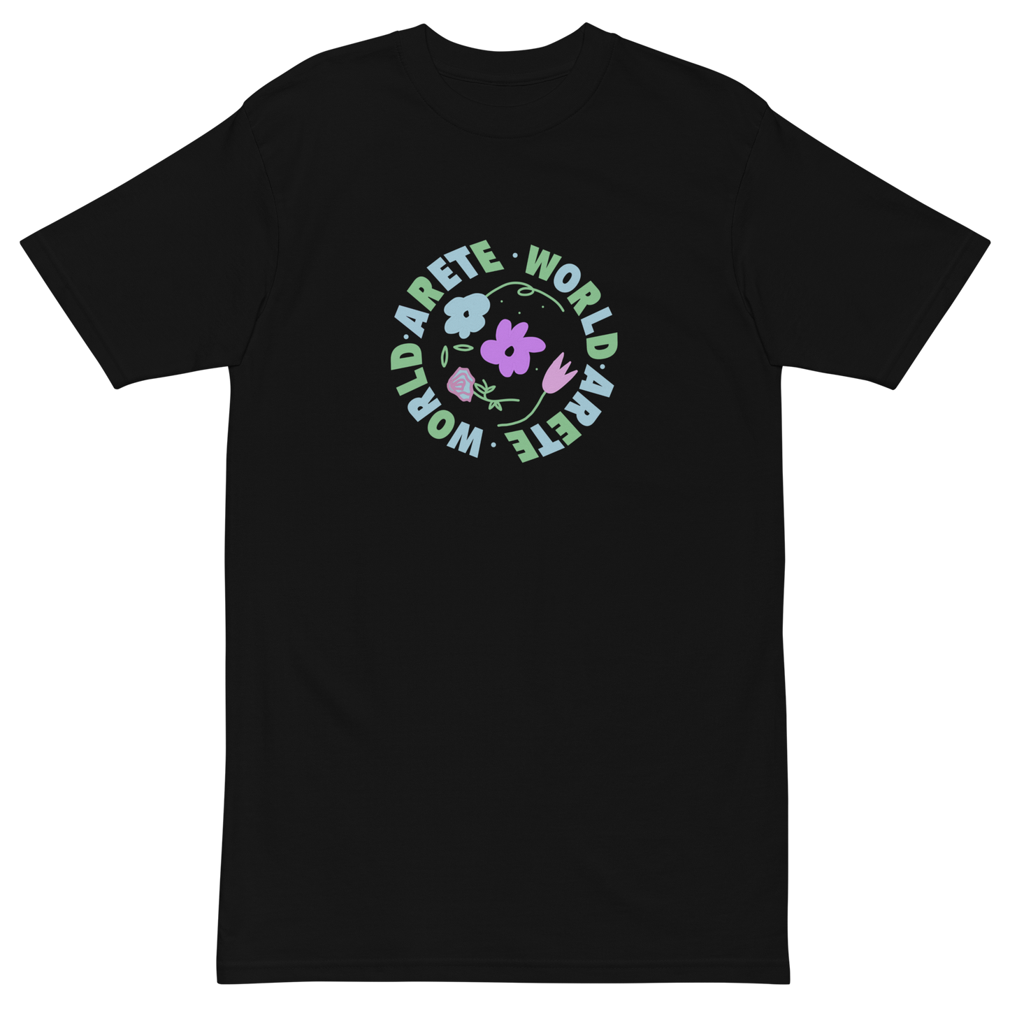 CAMISETA ARETE, BAD FLOWER - NEGRO || SPRING22
