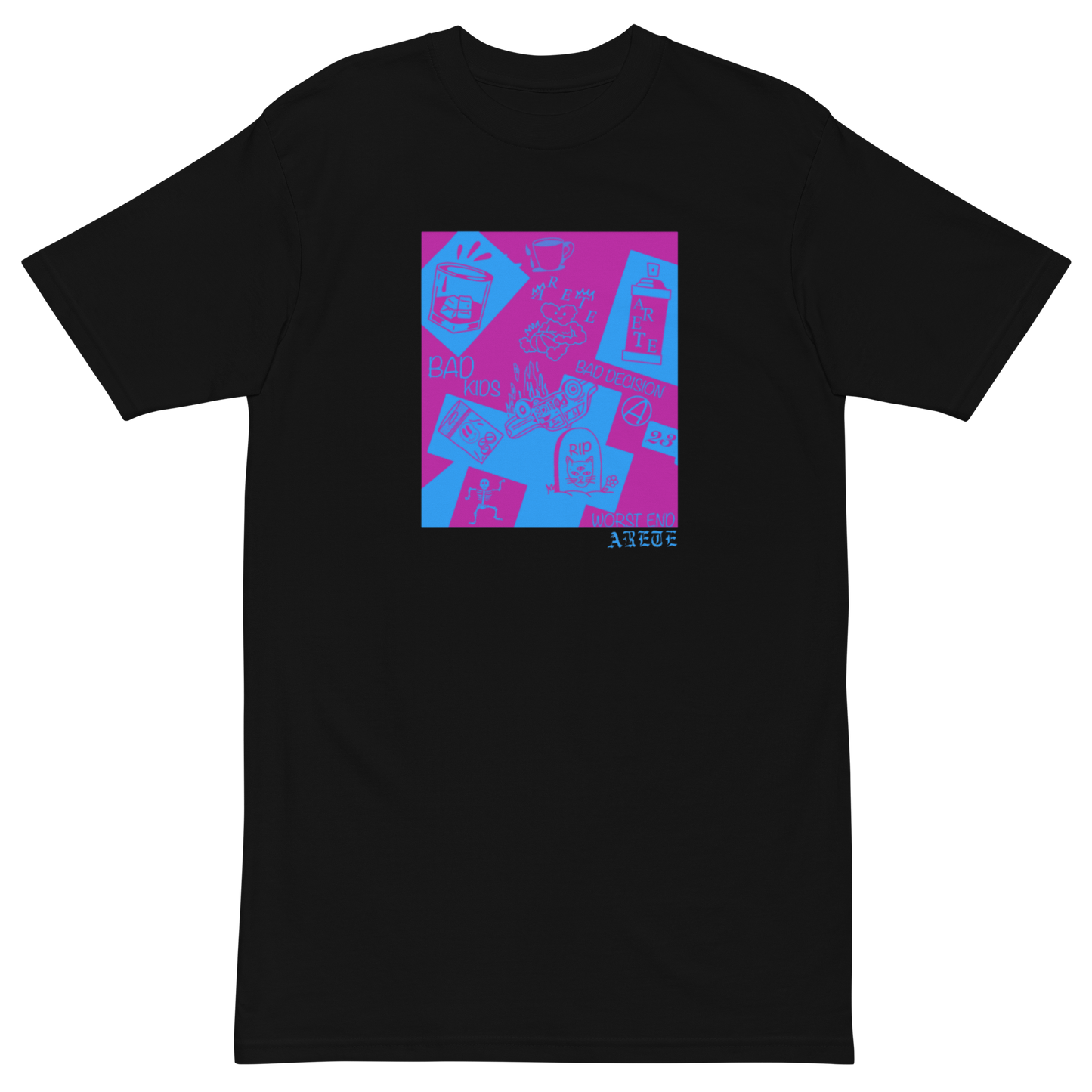 CAMISETA ARETE, FASHION VIP - NEGRO || AUTUMN22