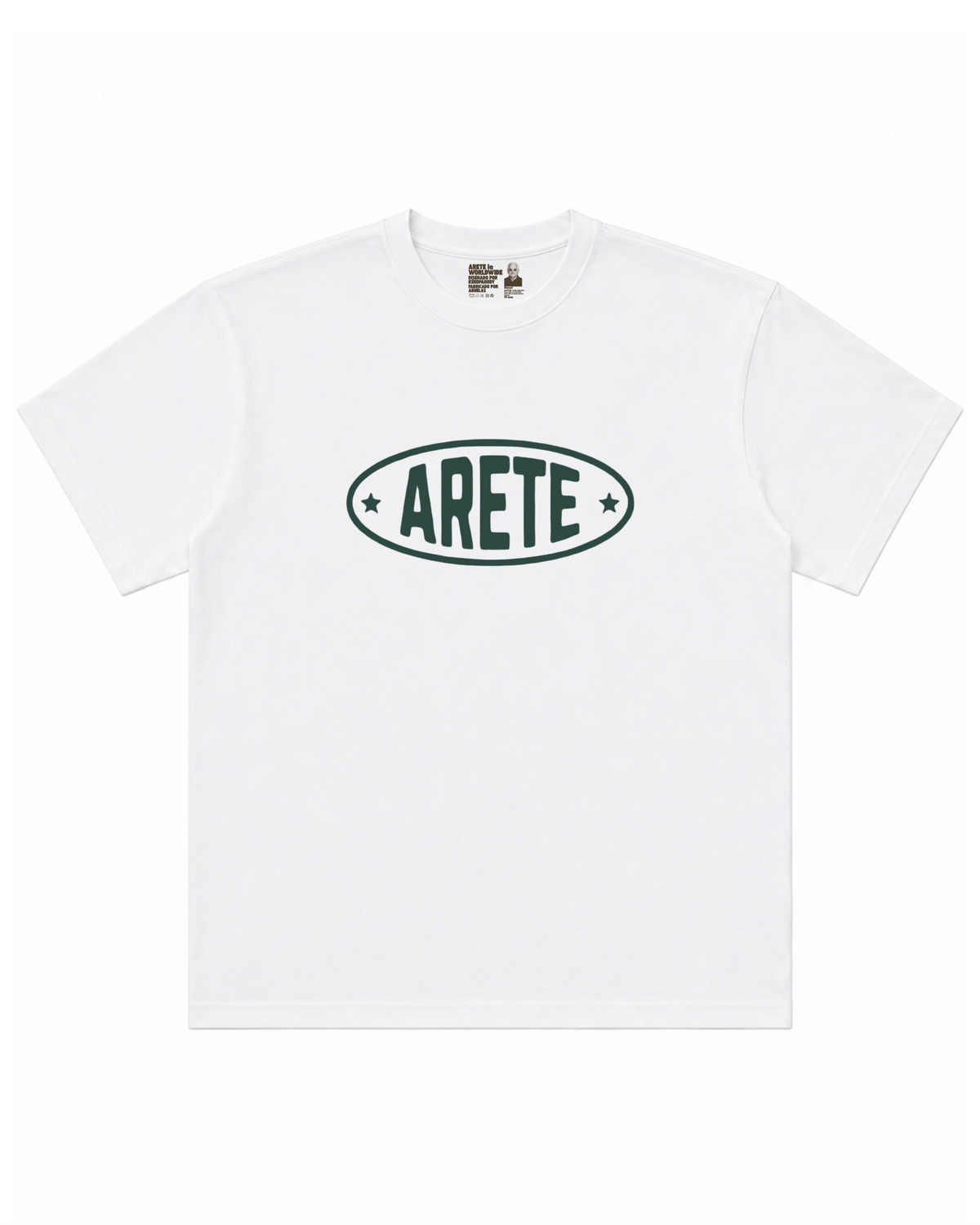 CAMISETA ARETE, CIRC LOGO - BLANCA || AUTUMN23