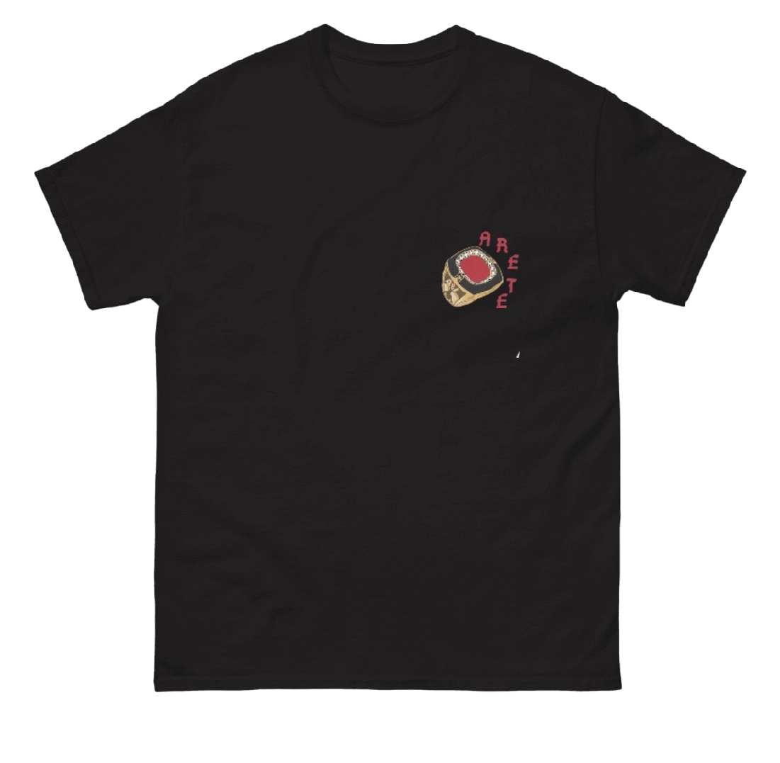 CAMISETA ARETE, SEAL RING - NEGRO || AUTUMN23