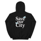 SUDADERA ARETE, SAVE OUR CITY - NEGRO || SPRING26