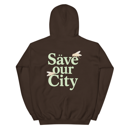SUDADERA ARETE, SAVE OUR CITY - MARRÓN || SPRING26